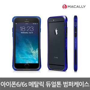 [iPhone6/6S] 아이폰6,6s TPU &amp; PC 메탈릭 듀얼톤 범퍼케이스 블루 IRONP6MBL